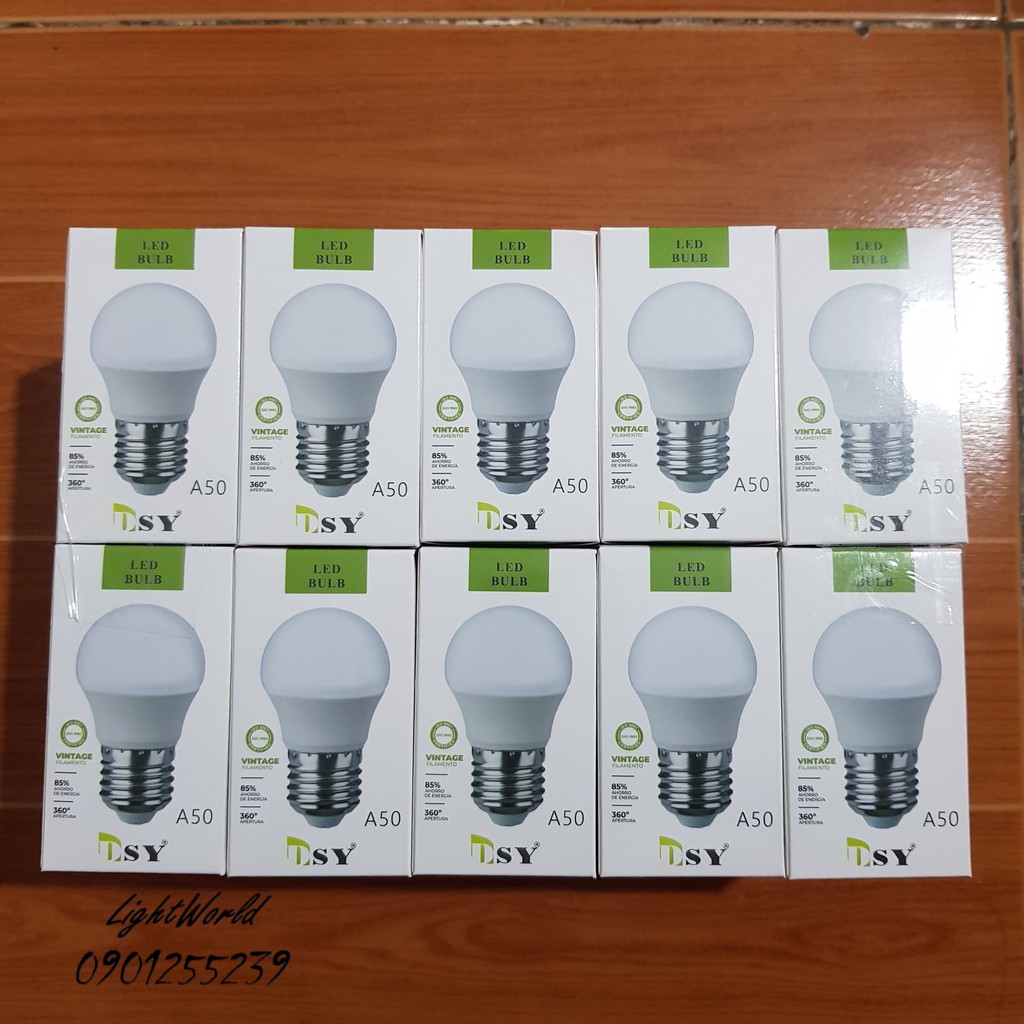 Bóng Búp 3W 5W Trắng Vàng kín nước