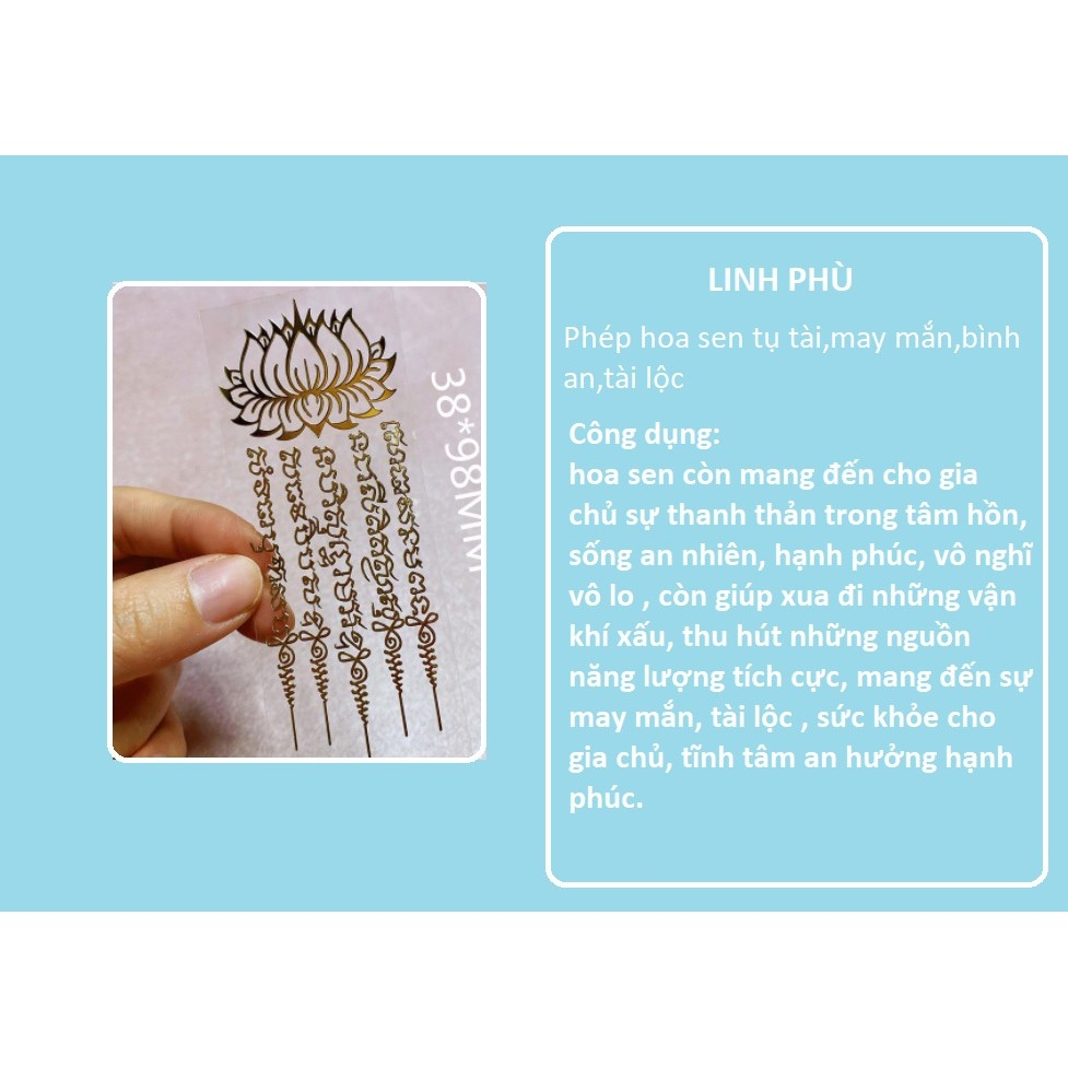 LINH PHÙ 5 DÒNG KINH VÀ HOA SEN