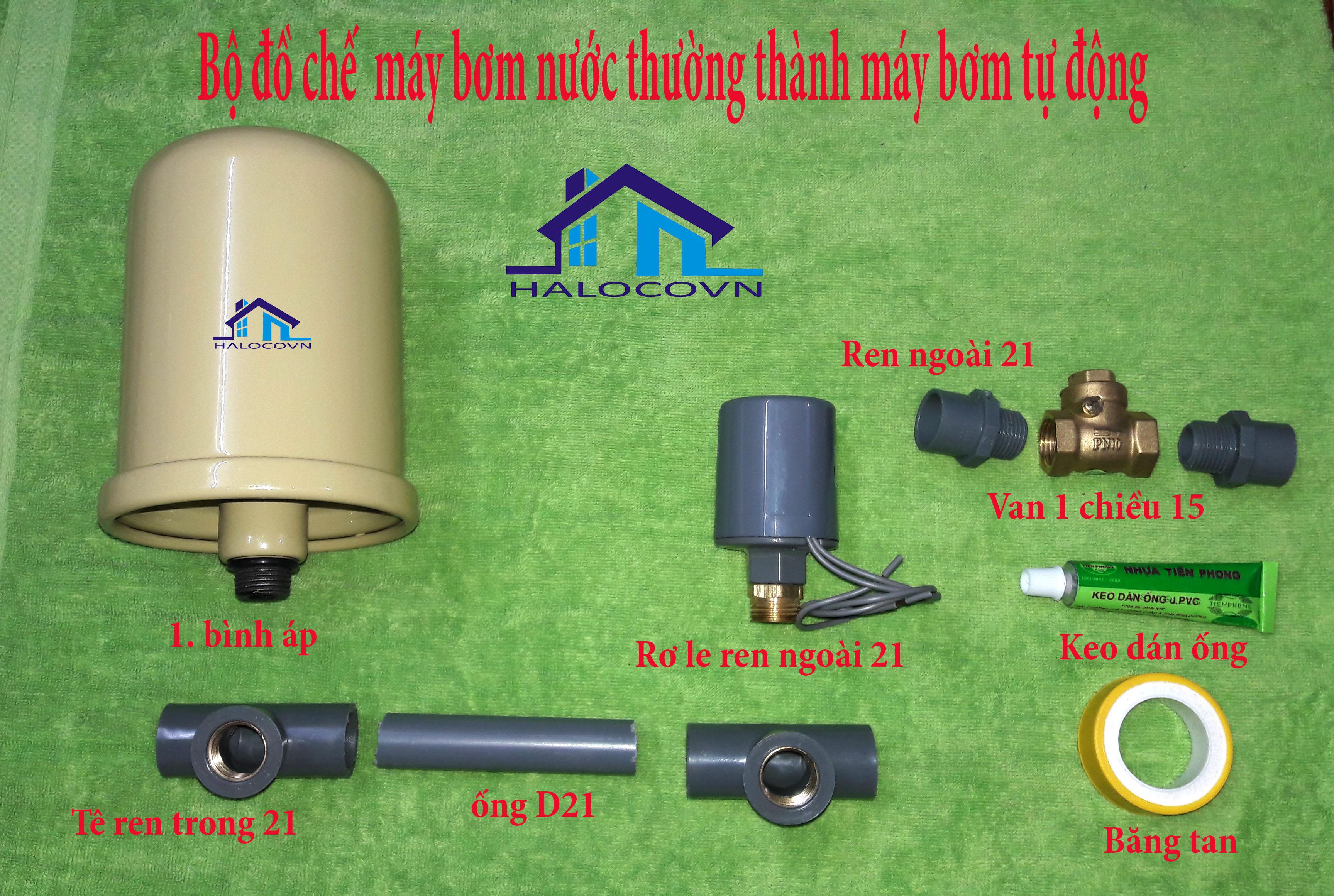 Bộ chế máy bơm nước thường thành máy bơm nước tự động