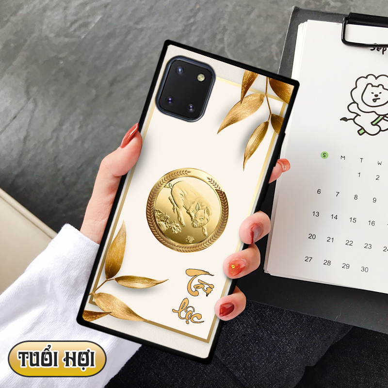 Ốp lưng kính 12 con giáp cho Samsung Galaxy Note 10 Lite