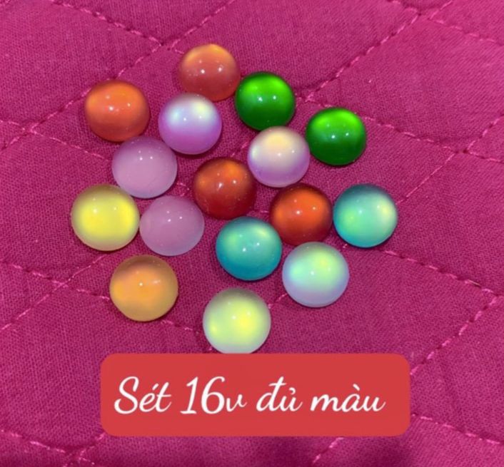 Đá Mắt Mèo Trong Trang Trí Móng Túi 10 Viên 6mm