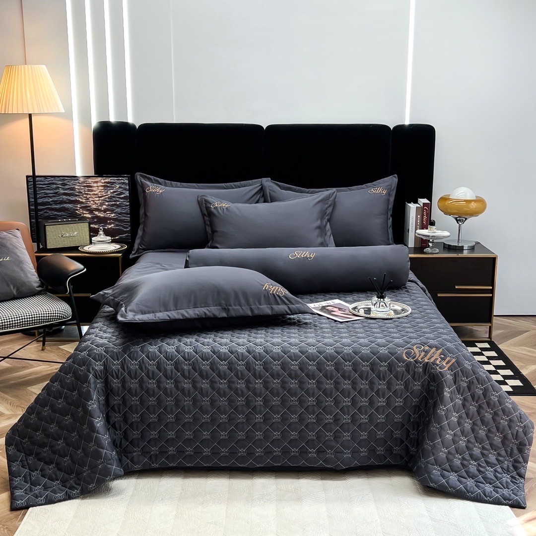 ✨(FULL 11 MÀU) SET 5 MÓN CHĂN CHẦN GA GỐI SILKY PHI LỤA NHẬP KHẨU