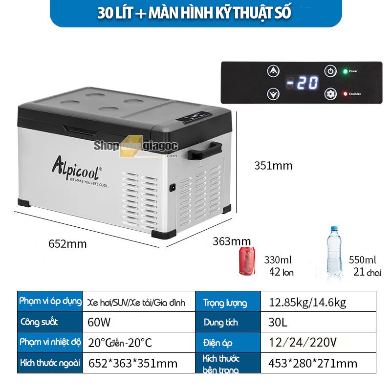 Tủ Lạnh Ô Tô Alpicool  25L - 30L - 40L - 75L