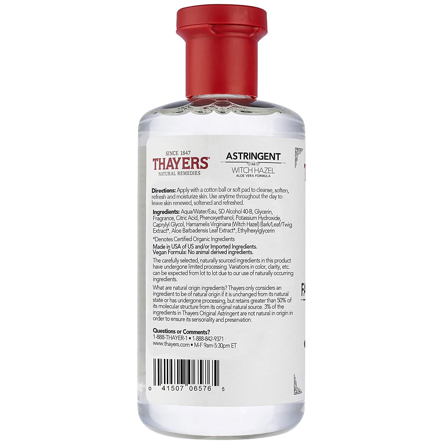 [Chính Hãng] Nước Hoa Hồng Nguyên Chất Thayers Original Toner - 355ml