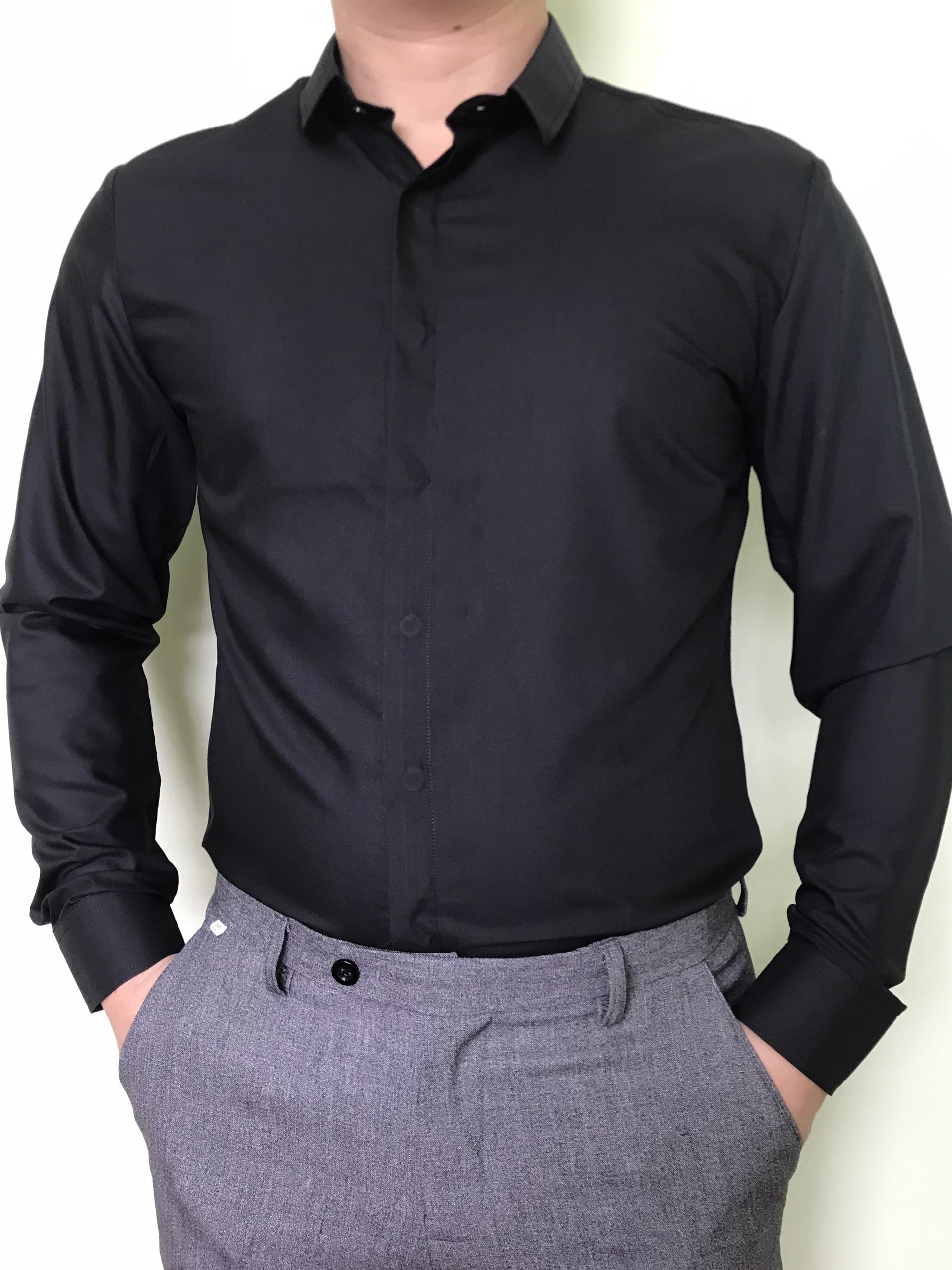 Áo sơ mi nam Nẹp che cúc SM02