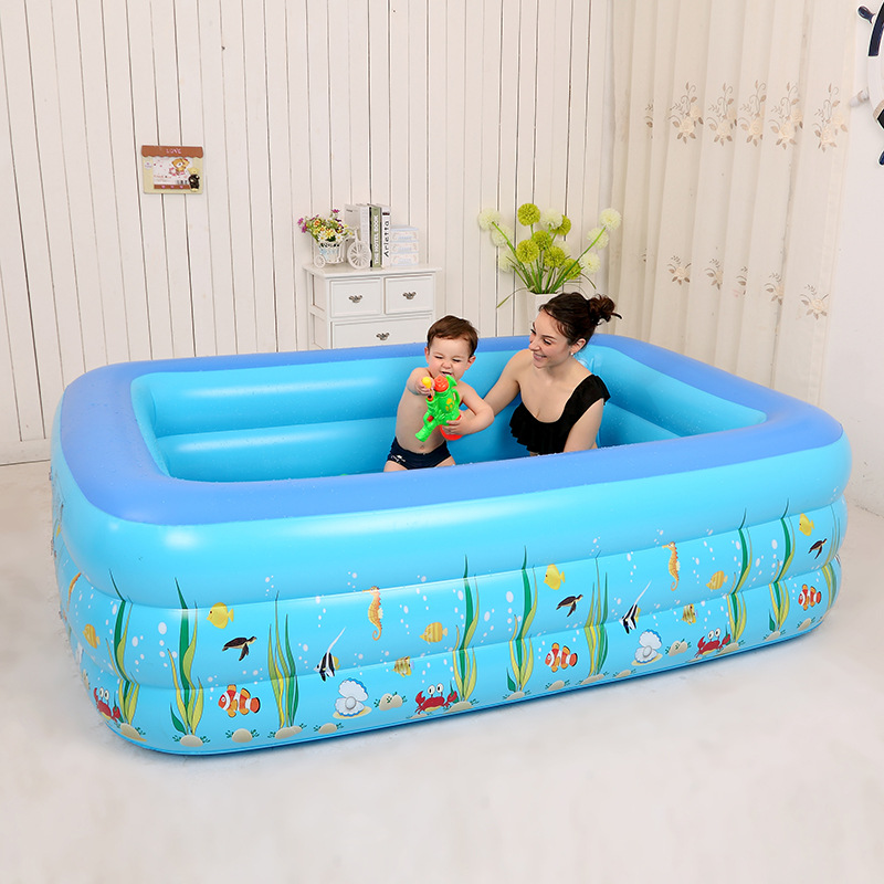 [Tặng 50 bong bóng] Bể phao 1m80 loại dày có đáy chống trượt tặng kèm miếng vá - Chọn phân loại mua kèm Bơm điện khi đặt hàng
