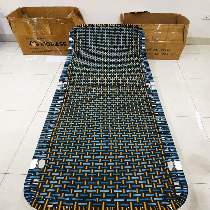 Giường gấp khung nhôm( Ảnh thật)