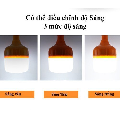 Bóng đèn tích điện 6-8h cắm USB, bóng đèn tự sáng khi mất điện, Bóng đèn tích điện 3 chế độ sáng, bóng đèn chống nước cao cấp