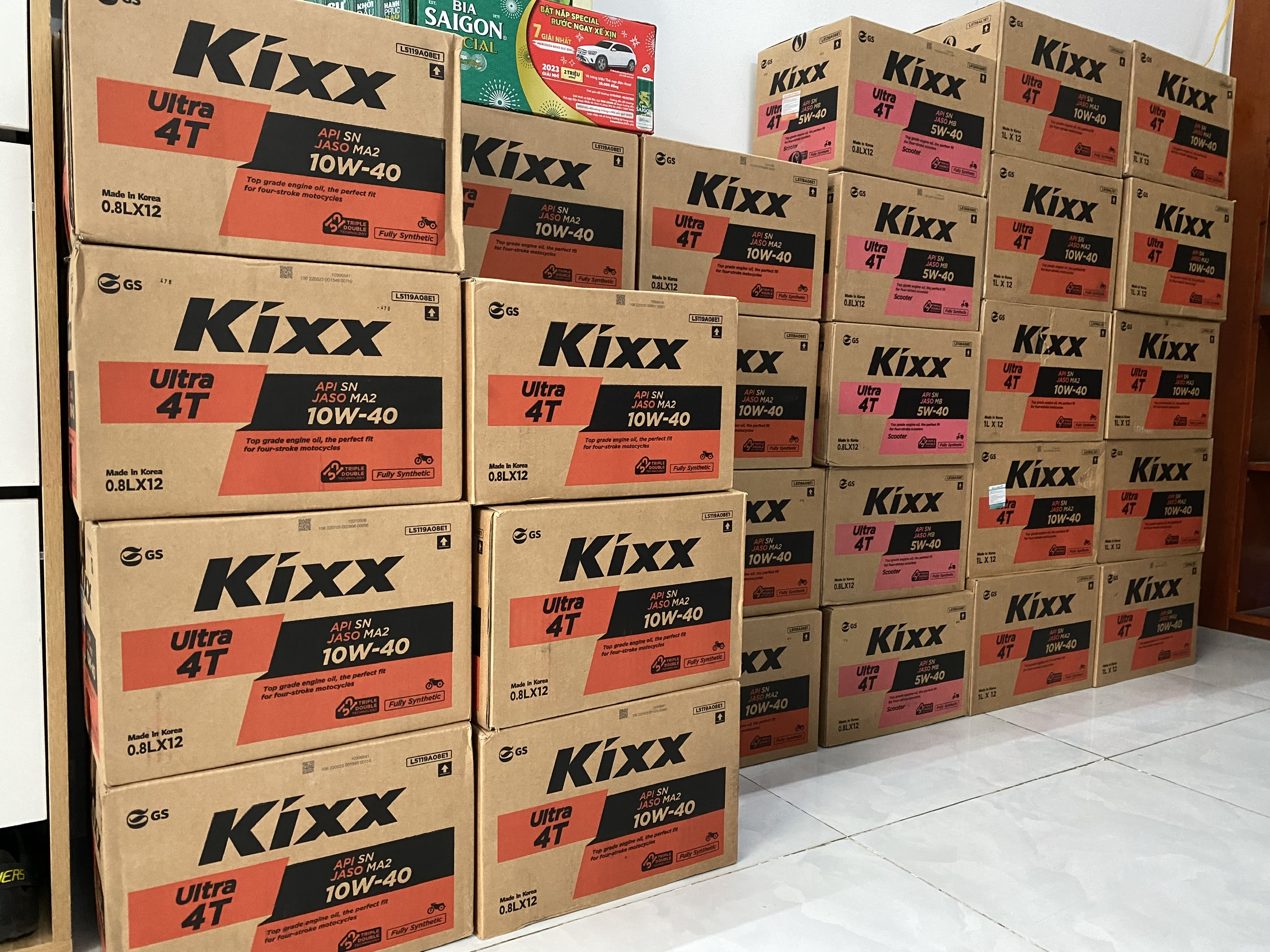 nhớt xe số Kixx 15w40 0.8L