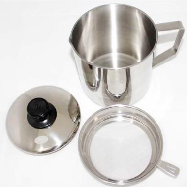 Ca đựng dầu ăn có lưới lọc dầu thông minh chất liệu 100% inox cao cấp siêu bền, đam rbaor sức khỏe cho gia đình - Hộp đựng dầu ăn kèm lưới lọc tiện dụng chứa được 1,2 lít, dễ di chuyển và cất gọn