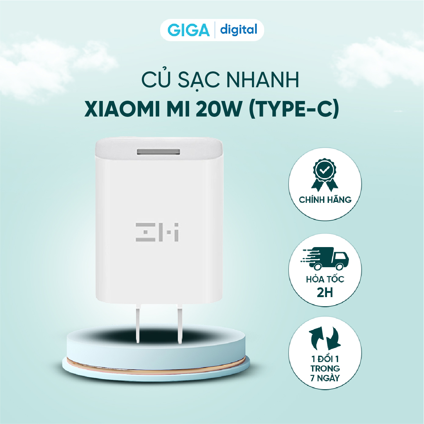 Củ sạc nhanh xiaomi zmi ha716 20w cổng sạc type-c