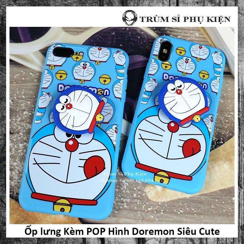 Giá Ốp lưng Kèm POP Hình Doremon Siêu Cute IPhone 6-6Plus-7Plus-X