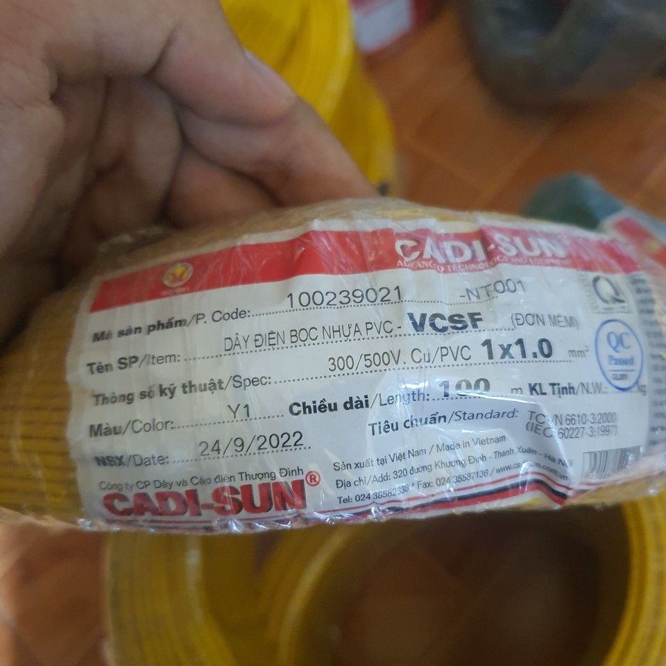 [Chính Hãng] Dây Điện CADISUN 1x4 Cuộn 100m.