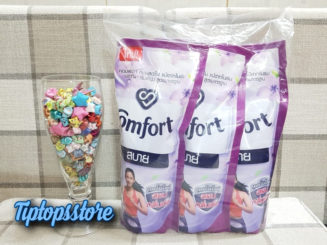 NƯỚC XÃ VẢI COMFORT THÁI LAN (túi 3 gói mỗi gói 580ml)