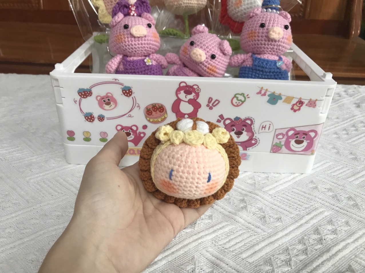 Móc khóa cung hoàng đạo handmade bằng len