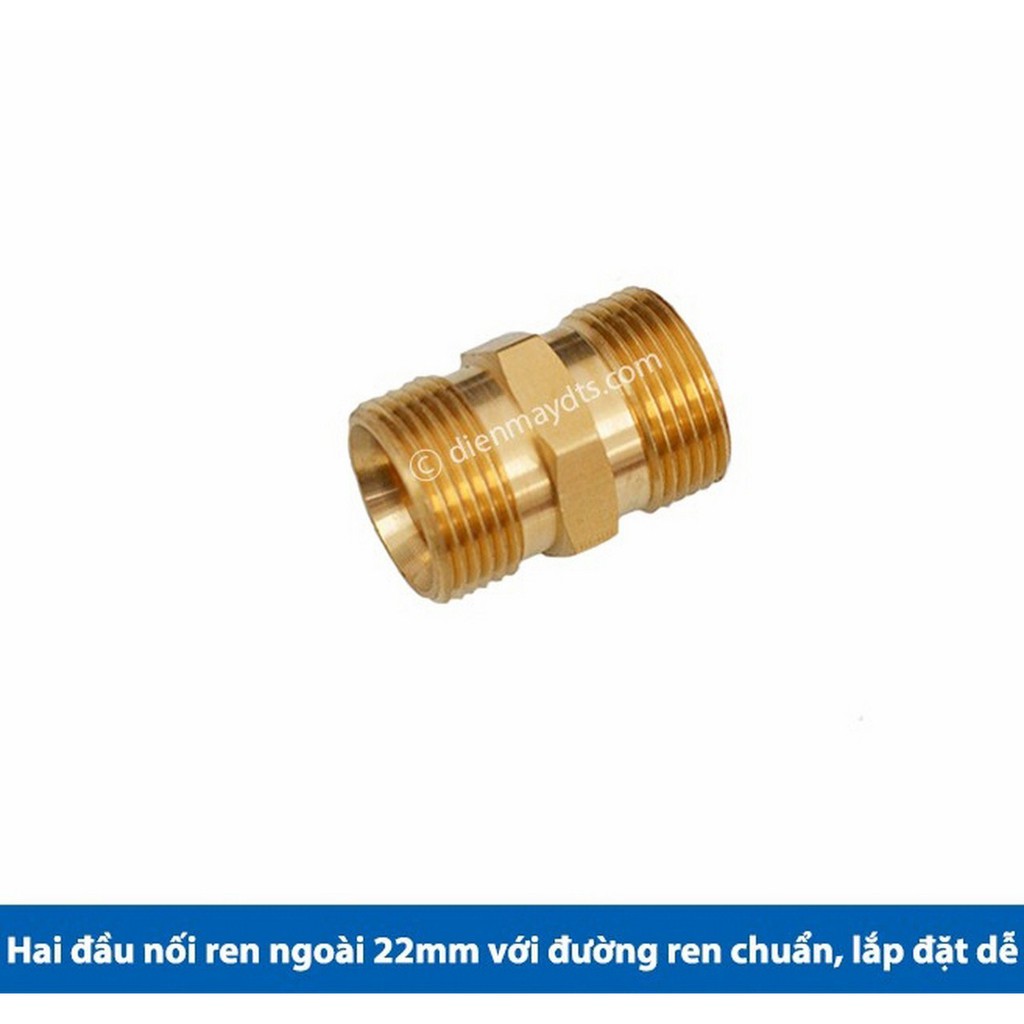 Đầu Nối 2 Dây Xịt Rửa Xe Mini – Đồng Thau