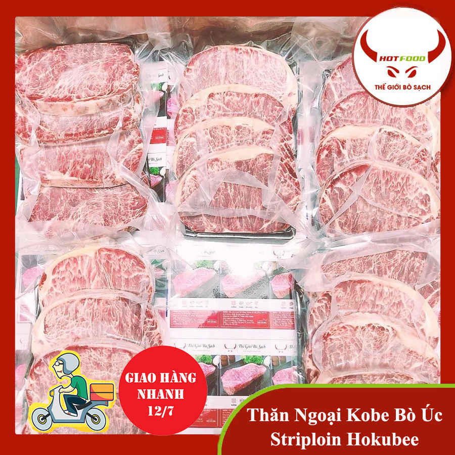 Striploin Kobe Bò Úc - Thăn Ngoại Kobe - 1Kg - Giao Nhanh HCM & HN