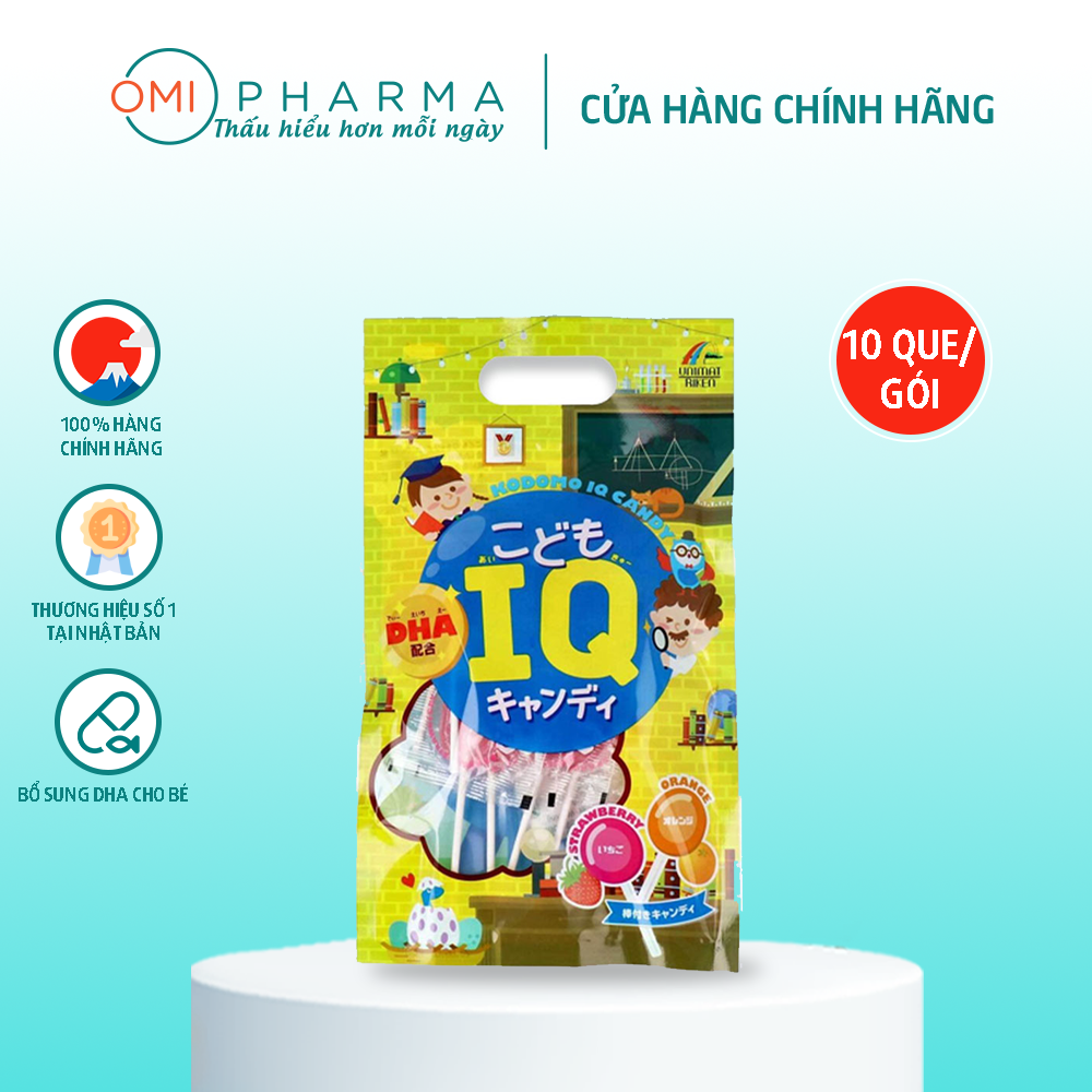 Kẹo mút iq unimat riken thực phẩm bổ sung dha cho bé yuwa nhật bản