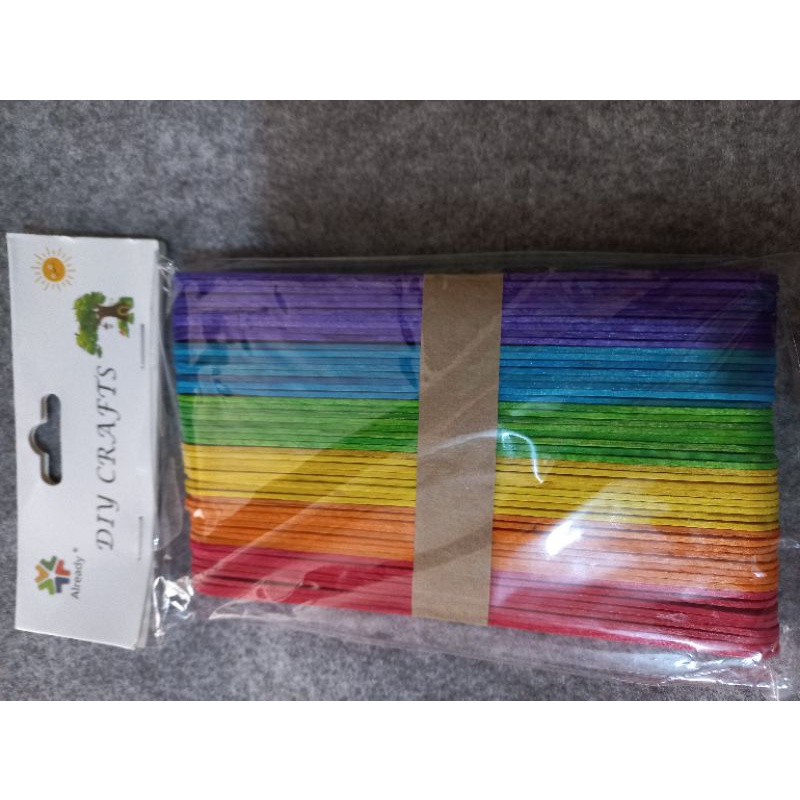 Que kem màu ( 50 que ) - Que đè lưỡi - 15x2 cm