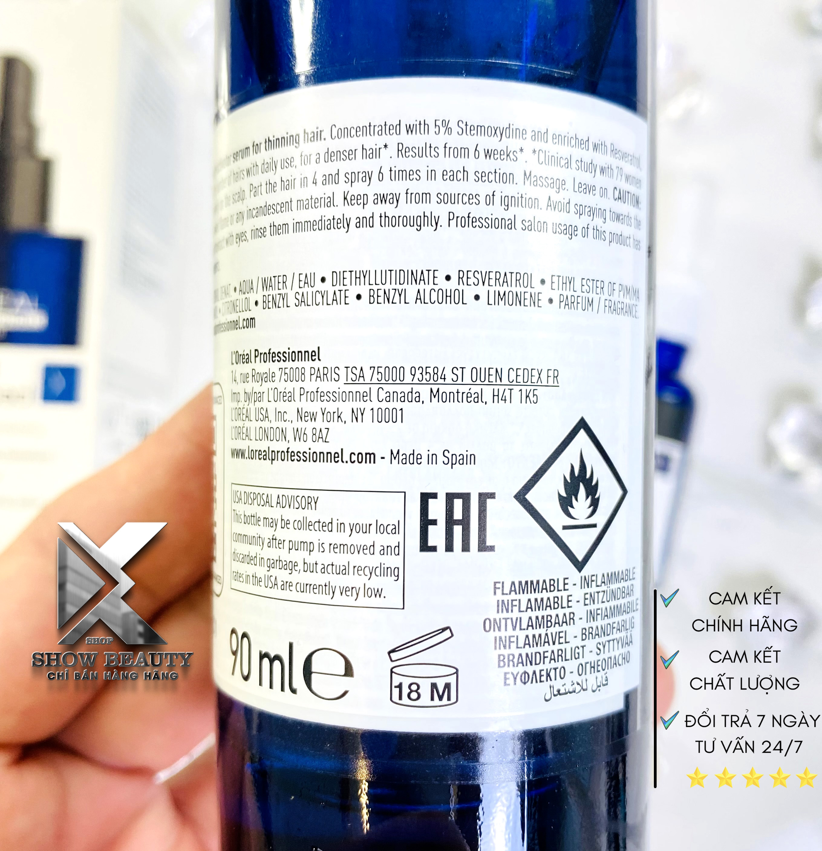 Tinh Chất Kích Thích Mọc Tóc, Làm Dày Tóc Serioxyl Denser Hair 90ml -  Loreal Professionnel