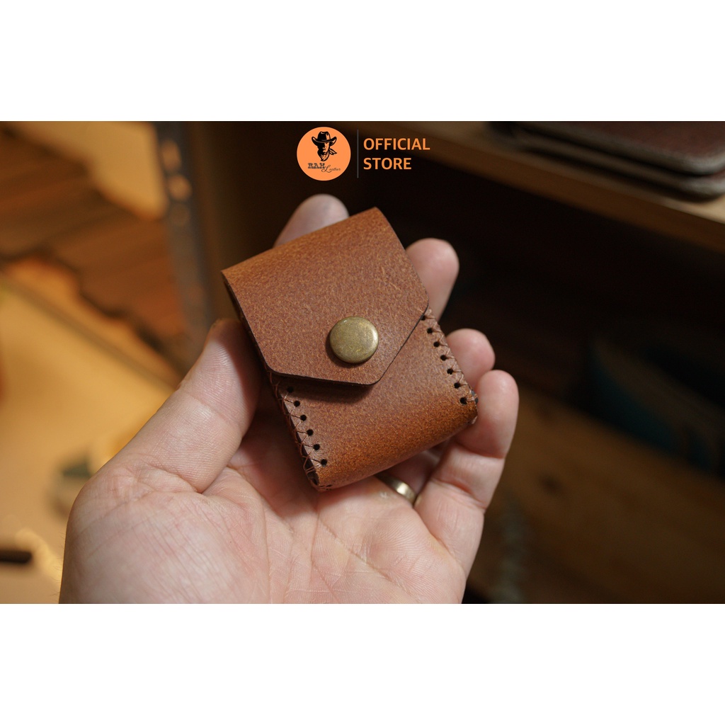 Bao da Siêu bền Bật Lửa Zippo Màu Nâu Đỏ - RAM Leather