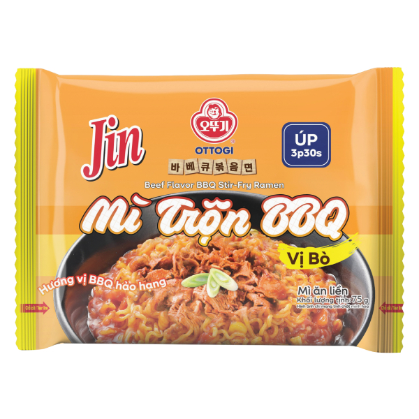 CB 10 GÓI MÌ JIN OTTOGI TRỘN BBQ VỊ BÒ 75GR- 52903
