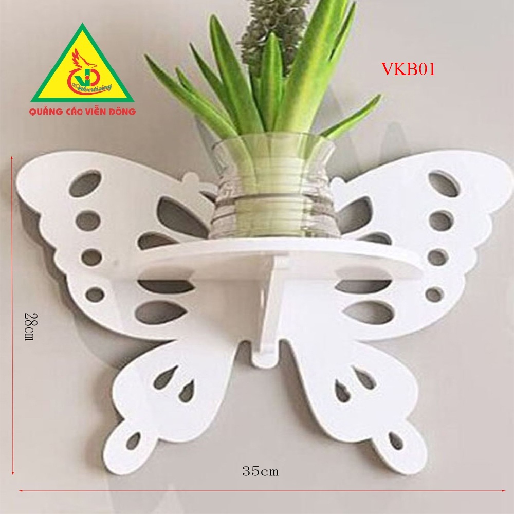 Kệ hoa văn treo tường hình cánh Bướm