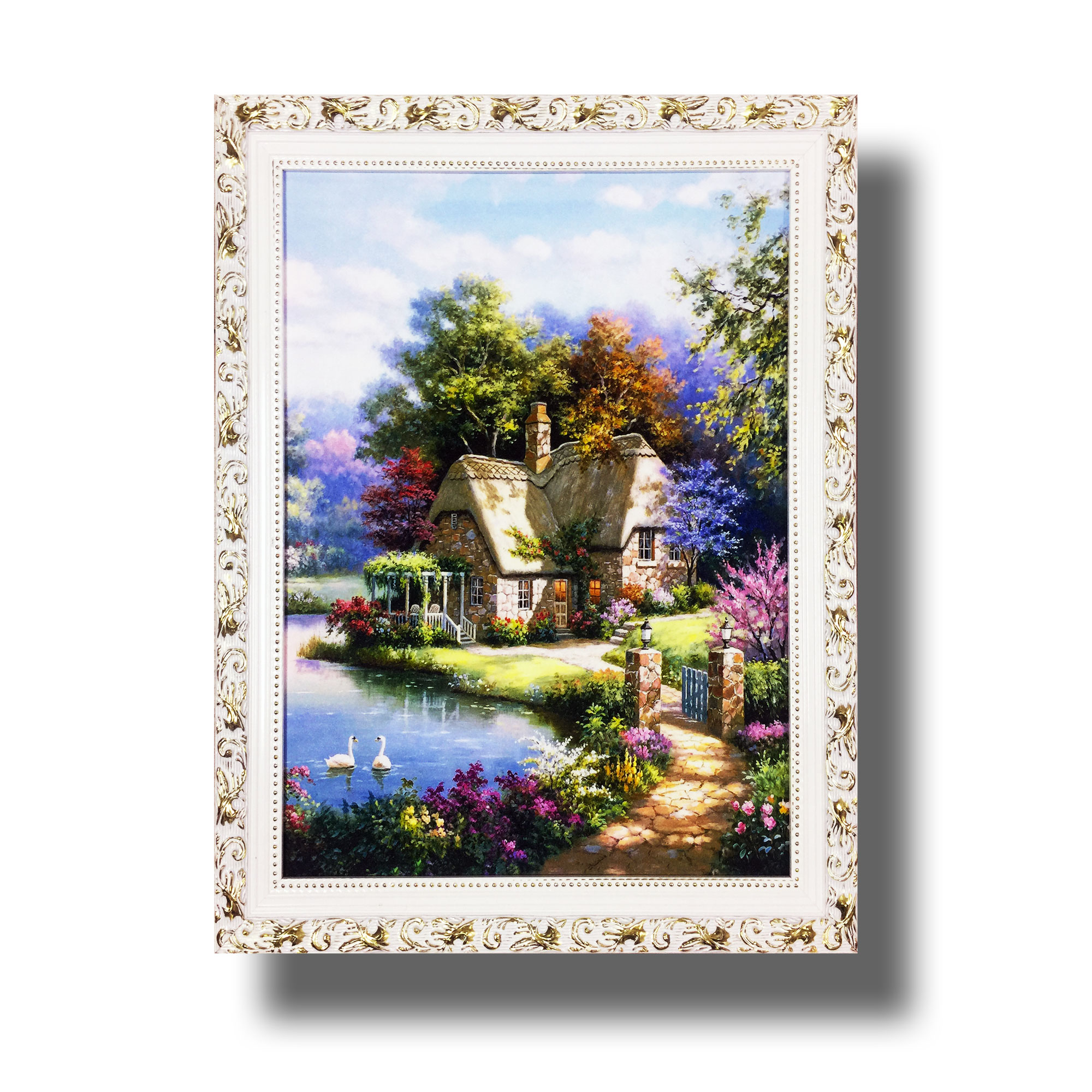 Tranh treo tường - Khu Vườn Hạnh Phúc 18 - Tranh Minh Hiền (KHUNG GỖ - 70 x 100cm)