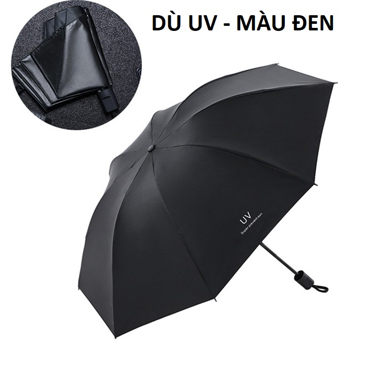 Ô Dù Che Mưa Đi Nắng Cao Cấp Gấp Gọn Chống Tia UV Chất Liệu Vải Dù Chống Nhăn Ô Dù Chống Tia UV Gấp 