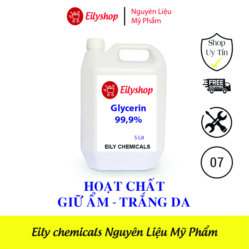 Glycerin thực vật (99.5%- 99,9%) - Nguyên Liệu Mỹ Phẩm Nhập Khẩu