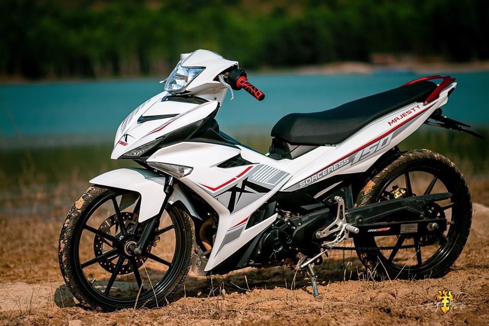 Tem rời exciter 150 mxking xám đỏ dán xe trắng