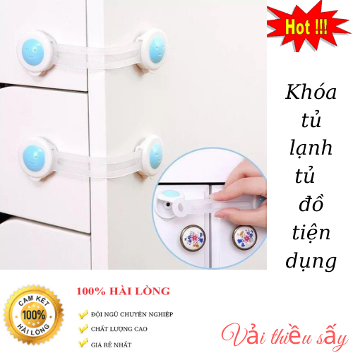 Khóa tủ lạnh tiện dụng , khóa tủ đồ ,cửa an toàn cho bé nhỏ,vỉ 2 cái