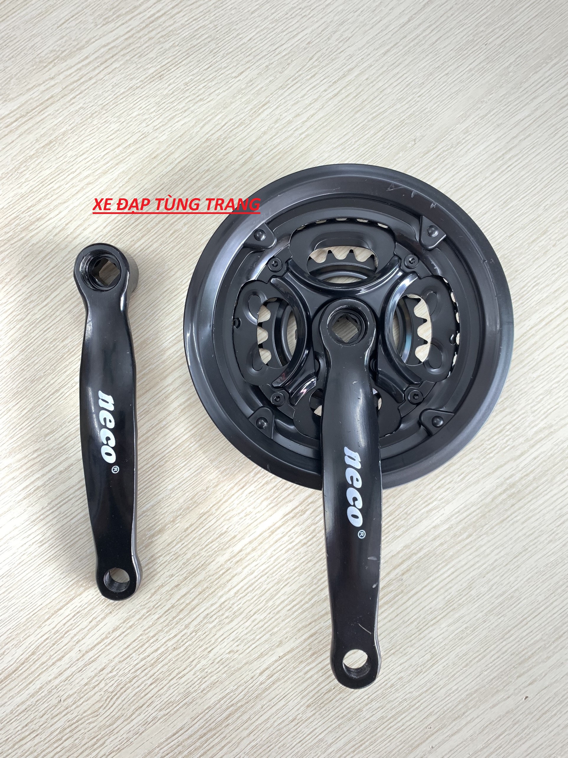 Đùi đĩa thép xe đạp 3 tầng galaxy / neco 42/34/24t 170mm