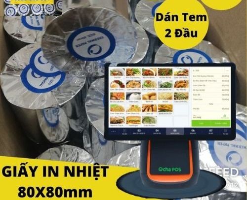 [HCM]THÙNG 12 CUỘN GIẤY IN BILL K80x80  Giấy in bill