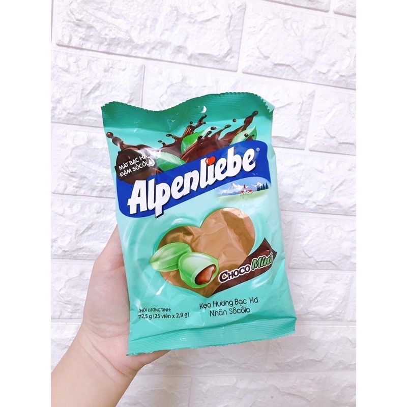kẹo alpenliebe bạc hà nhân socola