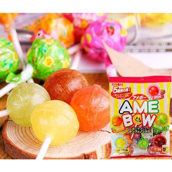 Kẹo mút trái cây Amebowl Ribon Nhật Bản