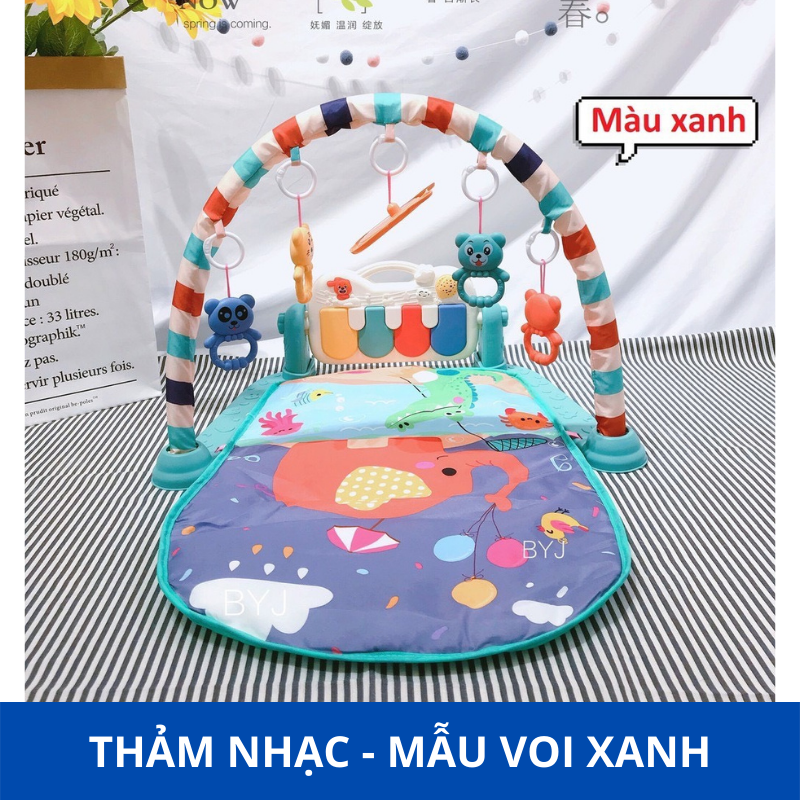 Thảm nhạc hình chú voi năng động cho bé