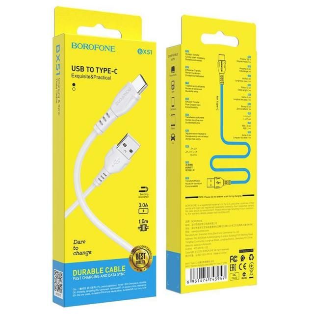 Dây Cáp Sạc Nhanh Typec Borofone BX51