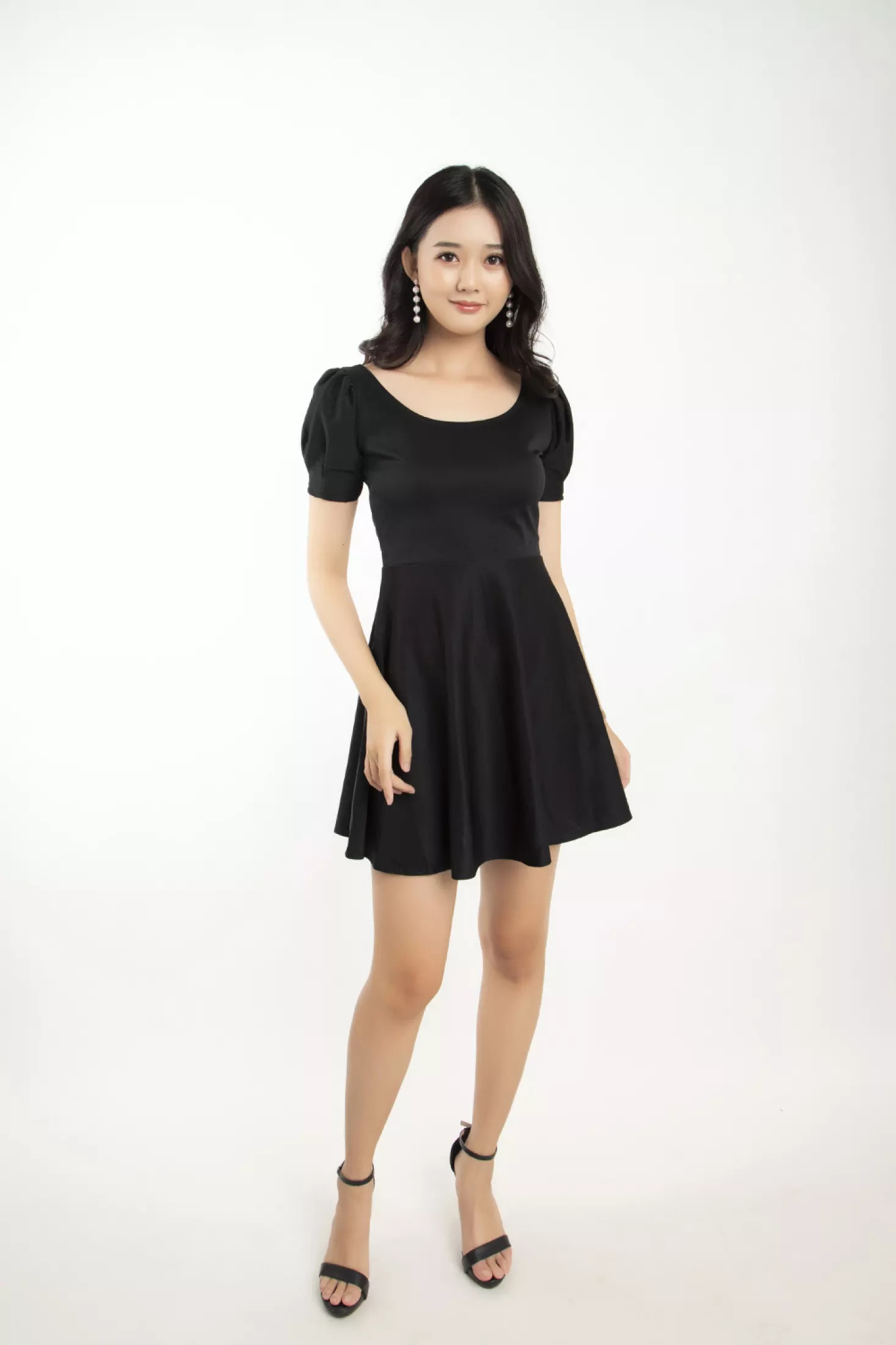 Đầm Nữ Ôm Eo Cổ Rộng Phong Cách Thời Thượng Thời Trang Yoomi