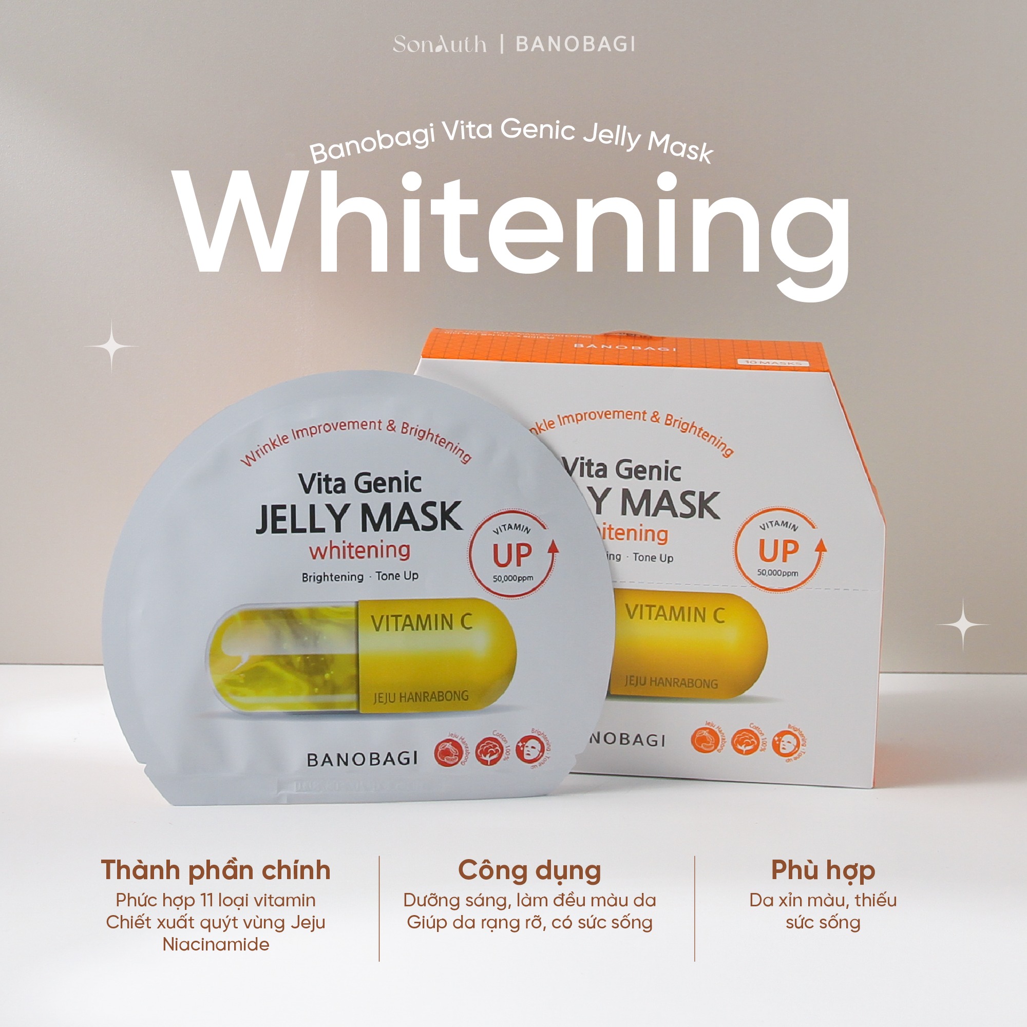 Mặt nạ giấy Banobagi Vita Genic Jelly Mask - Miếng lẻ