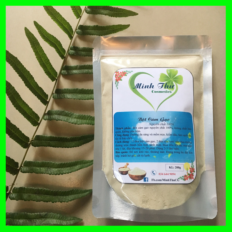 BỘT CÁM GẠO THIÊN NHIÊN nguyên chất 100% (200g)