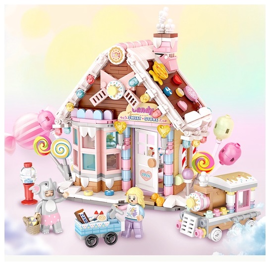 Đồ chơi lắp ráp building blocks mini Loz mô hình lắp ráp The Candy House