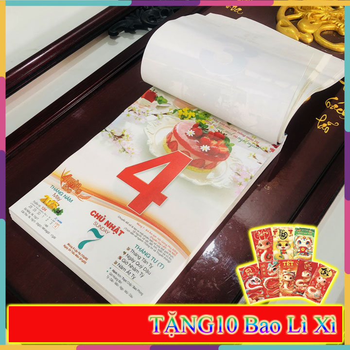 Lịch treo tường 2025 thiết kế đẹp, nhiều bộ hình sinh động, sắc nét