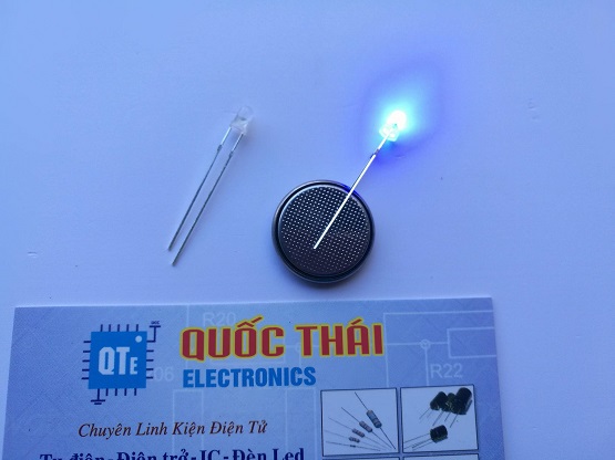 Combo 10 led siêu sáng đục màu xanh dương 3mm