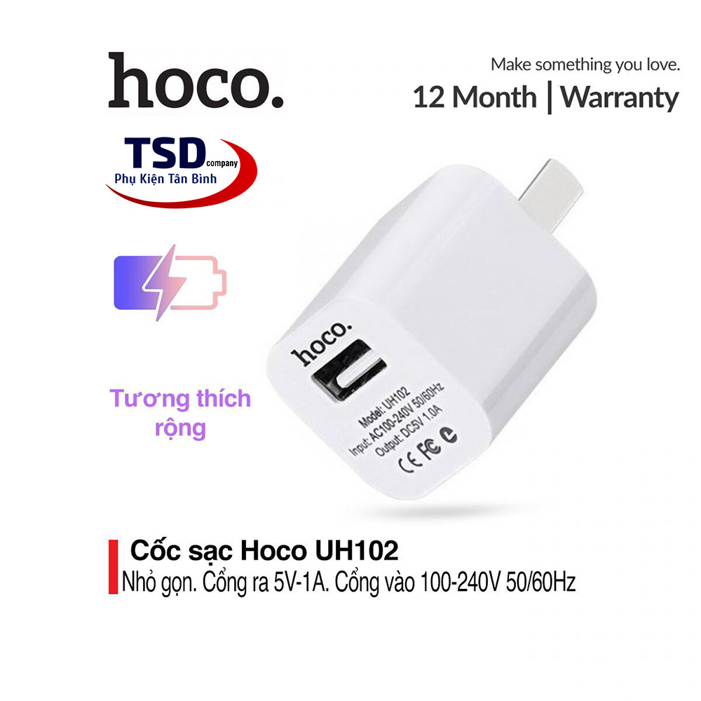 Củ sạc Hoco UH102 - Chính Hãng sạc nhanh cho iphone/ipad/androi