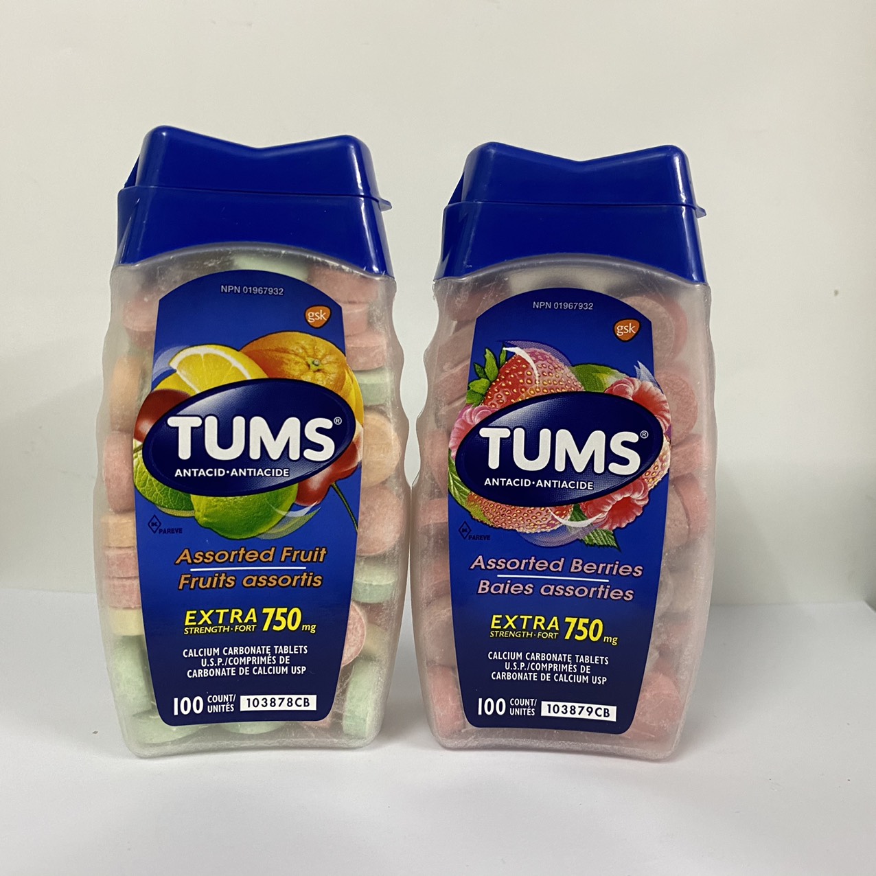 [HCM]Viên nhai dạ dày TUMS Extra Strength 750 của Mỹ 100 viên