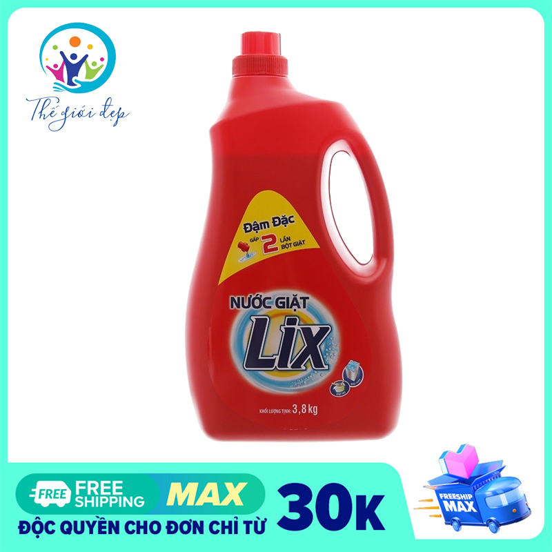 Nước Giặt Lix Đậm Đặc Gấp 2 Lần 3.6kg
