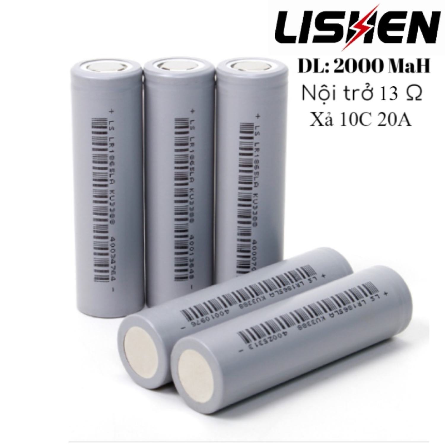 Cell pin 18650 lishen 2000mah 2500mah xả 5c 10c li-ion 3.7v