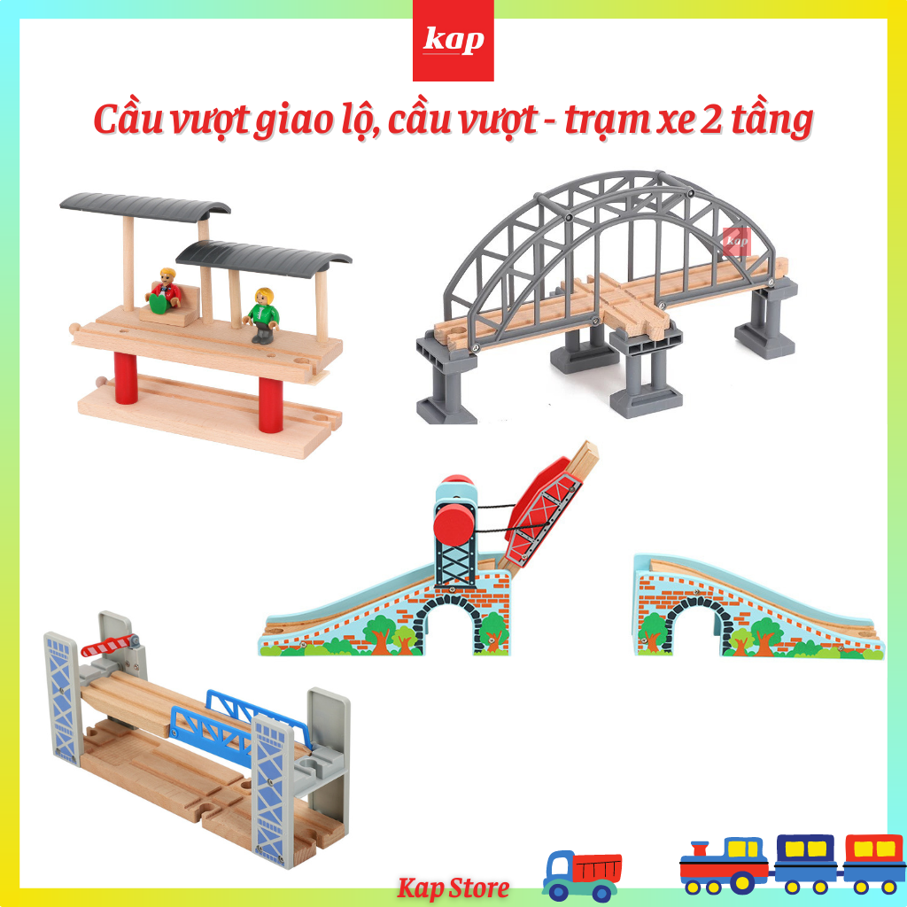 [HCM]Cầu vượt 2 tầng - Chi tiết mở rộng đường ray xe lửa gỗ