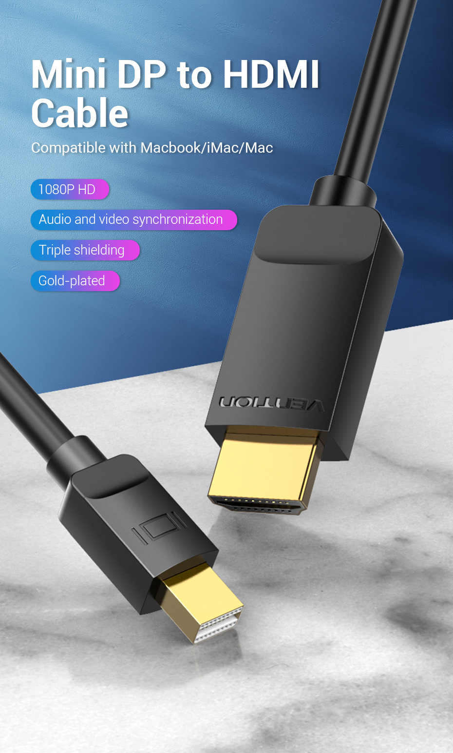 Cáp Mini Displayport To Hdmi - Thương Hiệu Vention